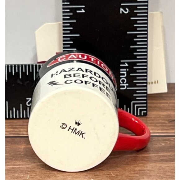 NWT 2008 HALLMARK KEEPSAKE ORNAMENT QBG8801 HAZARDOUS BEFORE COFFEE GLITTER MUG - Picture 3 of 6